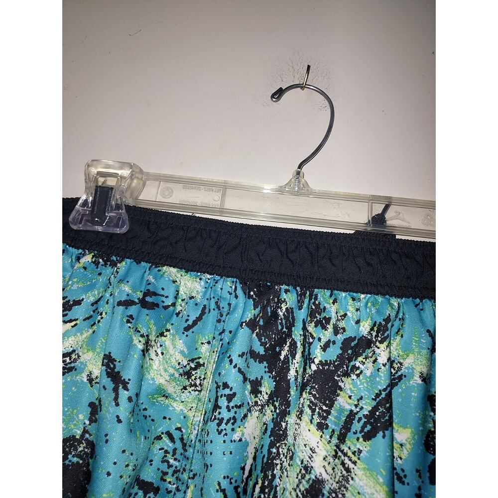 Adidas Mens Swim Trunks Medium 10" Board Shorts Mesh Lined Multi Black Green - Picture 8 of 9